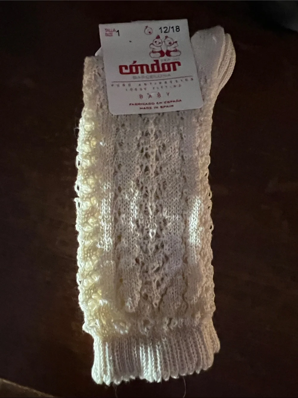 Cream Lace Baby Knee-High Socks New